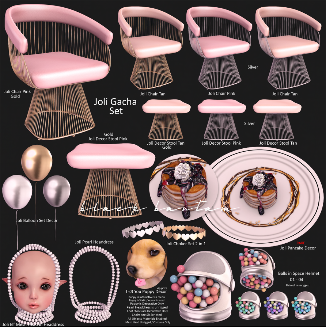 Black Bantam Joli Gacha Set