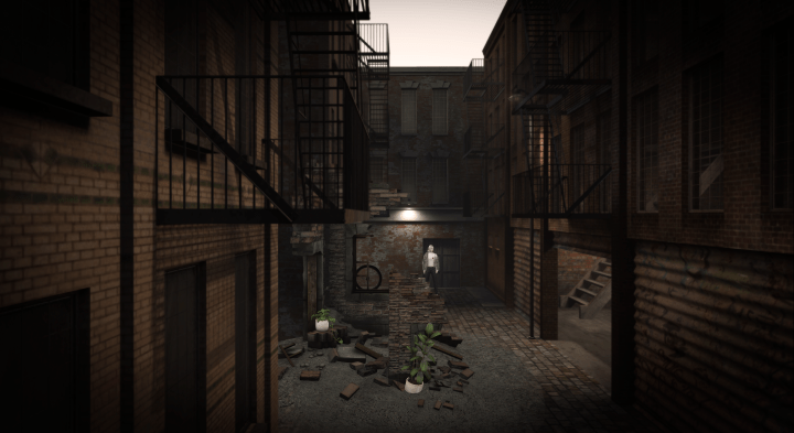 Schultz Bros. Alleyway + Garage Skybox with DRD Remnants - Dirt brick ruins